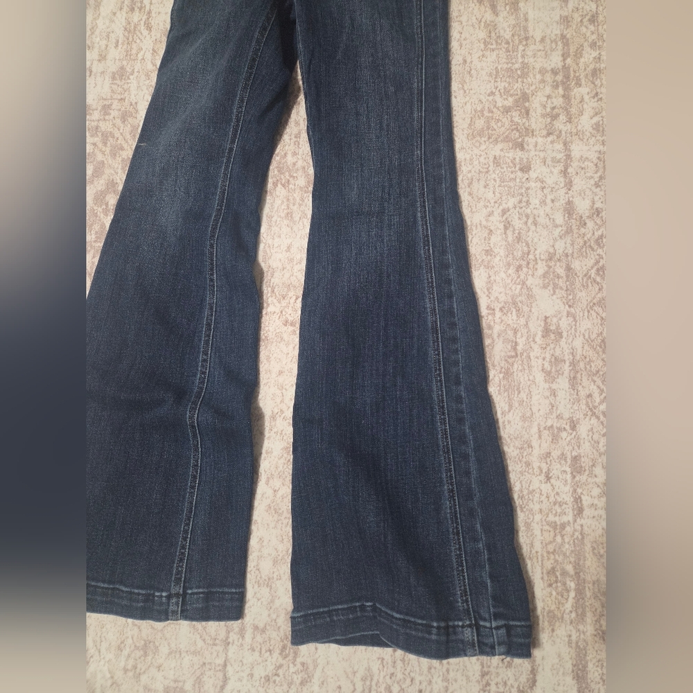 Judy Blue Indigo Flare Jeans - Picture 2 of 5